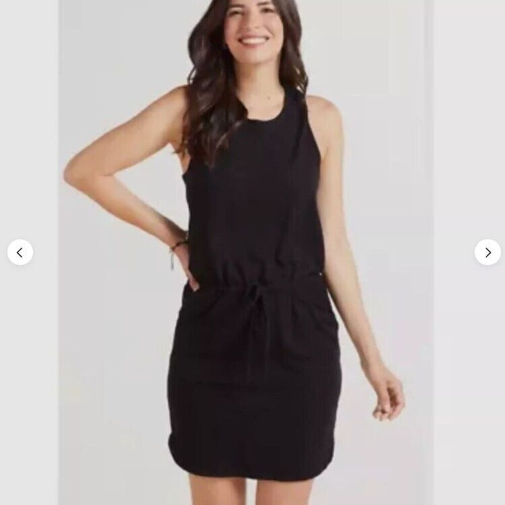 Sundry The Weekend Dress Evereve Racerback Knit Drawstring Black Women's Sz 4 XL